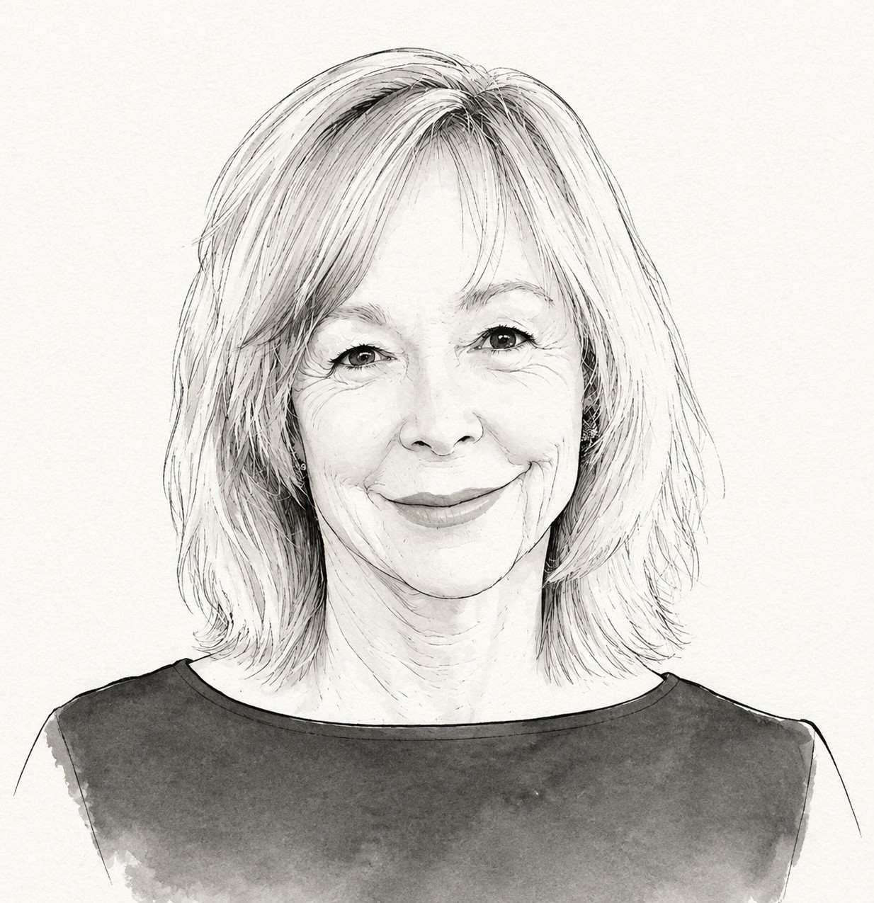 Line drawing of Candice Schiller